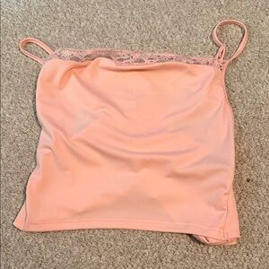 Pink Lace Trim Camisole
